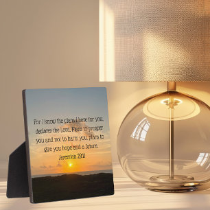 Inspirational Bible Verse Jeremiah 29:11 Christian Plaque