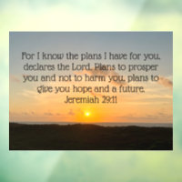 Inspirational Bible Verse Jeremiah 29:11 Sunrise
