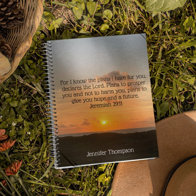Inspirational Bible Verse Jeremiah 29:11 Sunrise Notebook (Creator Uploaded)
