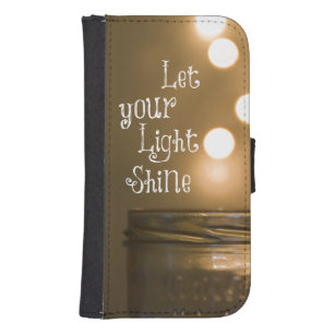 Inspirational Bible Verse Let your light shine Samsung S4 Wallet Case