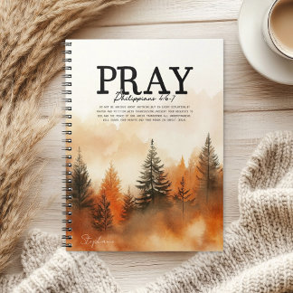 Inspirational Bible Verse Philippians 4:6-7 Notebook