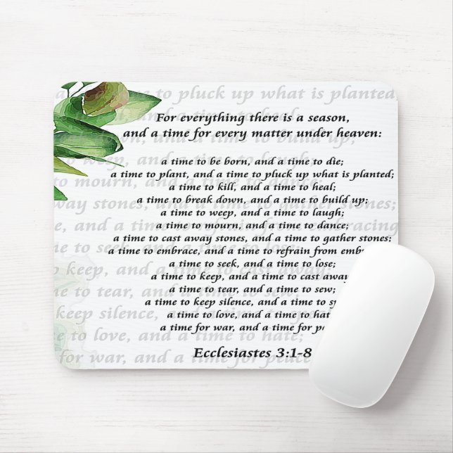 Inspirational Bible Verse/Scripture Mousepad (With Mouse)