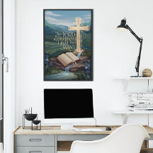 Inspirational Biblical Quotation Poster – Psalms
