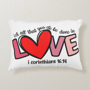 Inspirational Biblical Quote Design Decorative Cushion