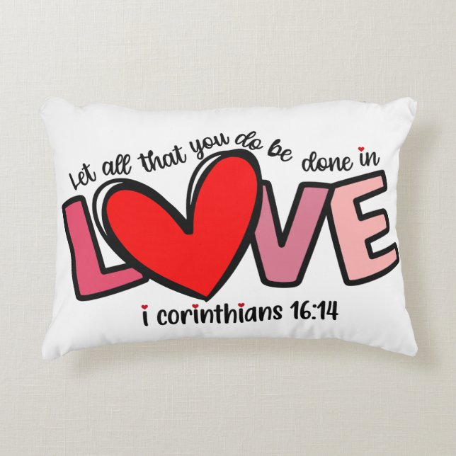 Inspirational Biblical Quote Design Decorative Cushion (Front)