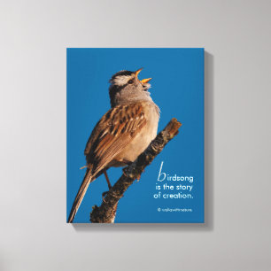 Inspirational "Birdsong is the Story of Creation" Canvas Print