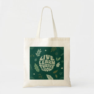 Inspirational Botanical Typography Tote Gift Bag