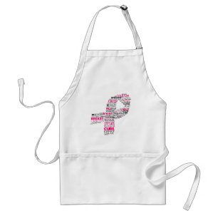 Inspirational Breast Cancer Awareness Ribbon Standard Apron