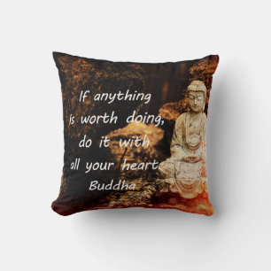 Inspirational Buddha Quote Cushion