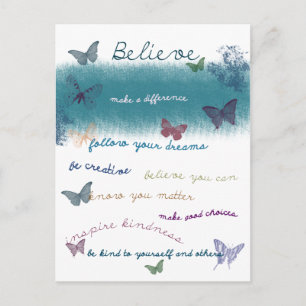 Inspirational Butterflies Postcard