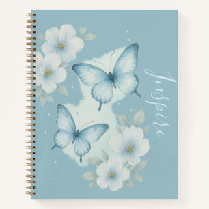Inspirational Butterfly Floral Notebook