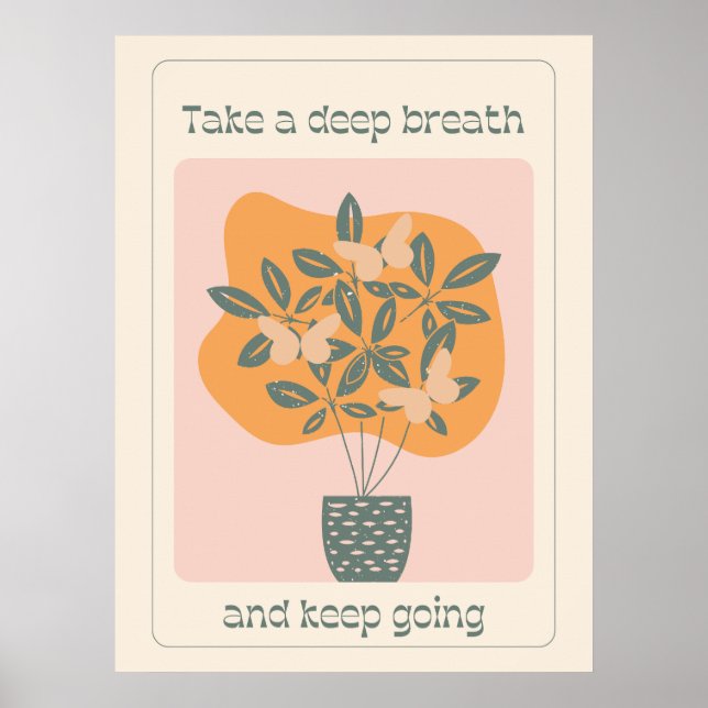 Inspirational Butterfly Plant Poster    (Front)