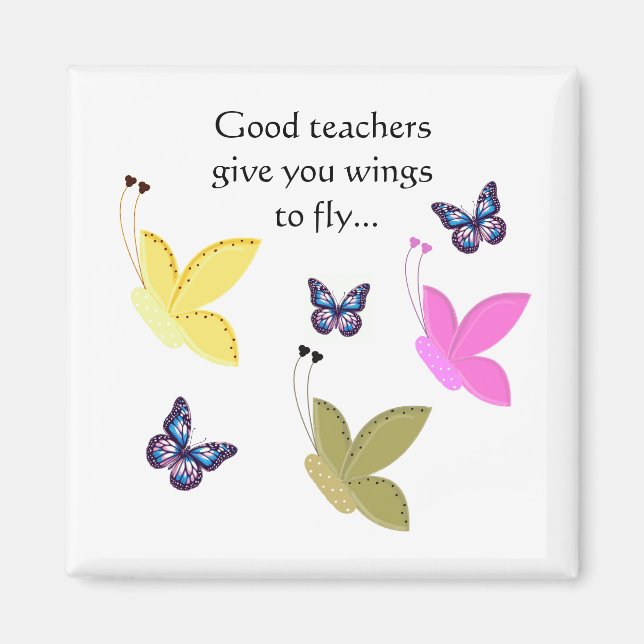 Inspirational Butterfly Quote for Teachers  Magnet (Front)