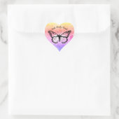 Inspirational Butterfly Rainbow Faith Friends Heart Sticker (Bag)