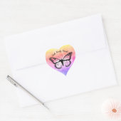 Inspirational Butterfly Rainbow Faith Friends Heart Sticker (Envelope)