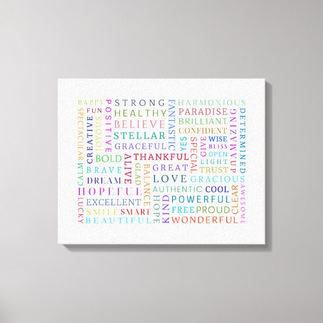 INSPIRATIONAL Canvas Print Positivity Collage (Front)