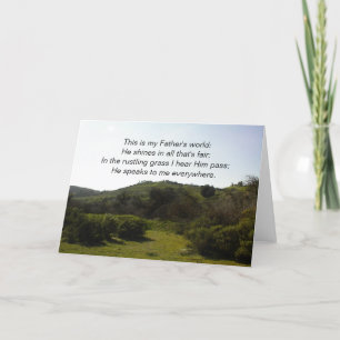 Inspirational Card: This is my Father's World Card