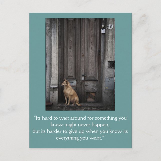 Inspirational card: Waiting 1 Postcard (Front)