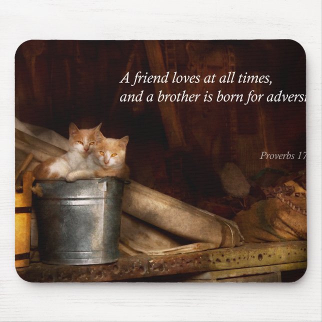 Inspirational - Cat - Bucket of fun Mouse Pad (Front)