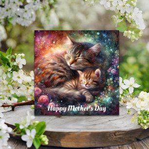 Inspirational Cat Mum Kitten Floral Mother's Day Card