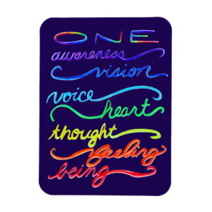 Inspirational Chakra Themed Rainbow Art Magnets