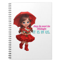 Inspirational Chibi Girl Spiral Photo Notebook