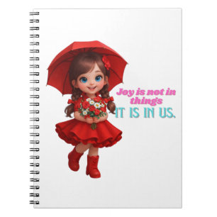 Inspirational Chibi Girl Spiral Photo Notebook