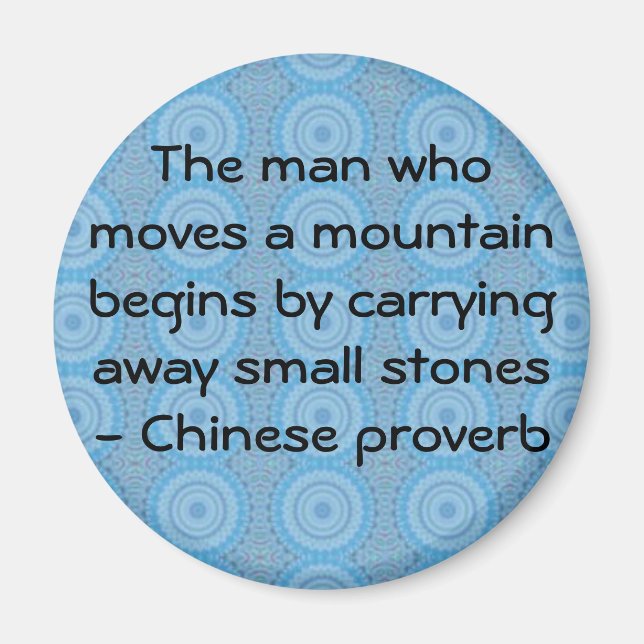 Inspirational Chinese proverb Magnet (Front)