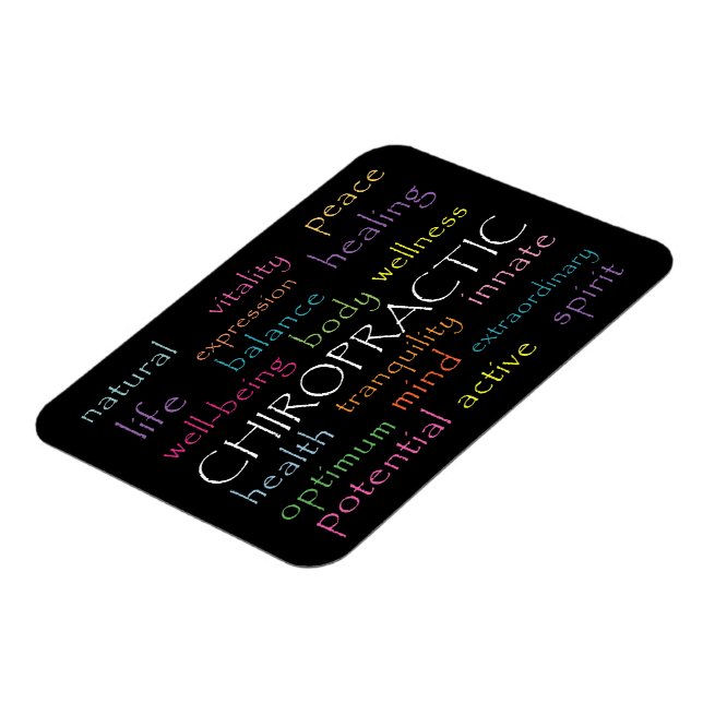 Inspirational Chiropractic Word Collage Magnet (Left Side)