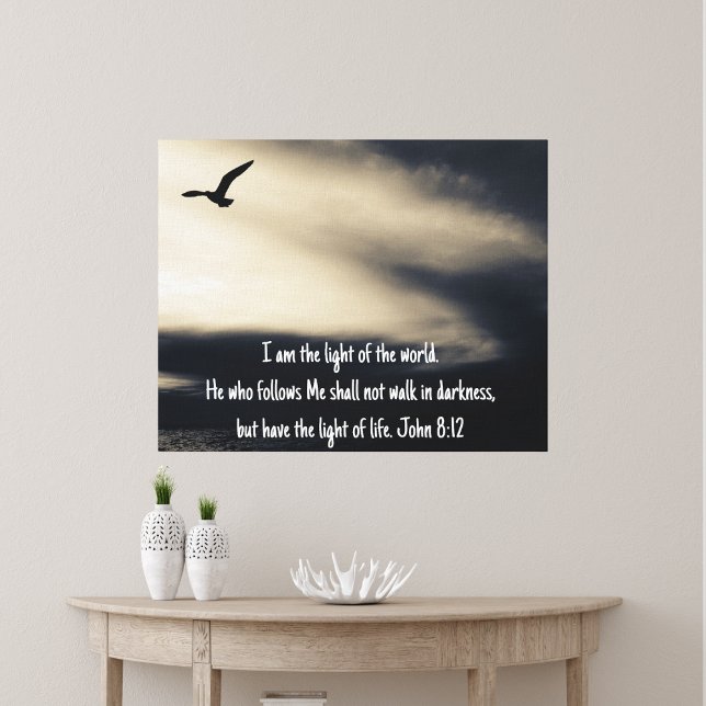 Inspirational Christian Art John 8 vs 12 Canvas (Inspirational Christian Art John 8 vs 12 Canvas )