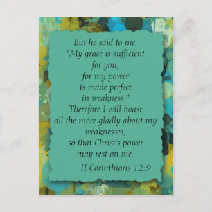 Inspirational Christian Bible God's Grace Postcard