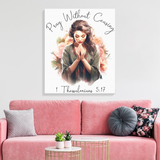 Inspirational Christian Bible Verse Canvas Print (Insitu(LivingRoom))