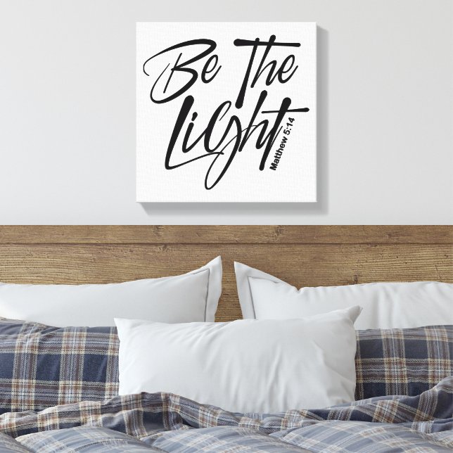 Inspirational Christian Bible Verse Canvas Print (Insitu(Bedroom))