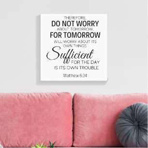 Inspirational Christian Bible Verse Canvas Print
