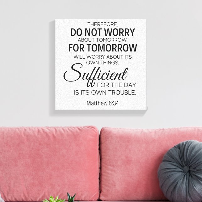Inspirational Christian Bible Verse Canvas Print (Insitu(LivingRoom))