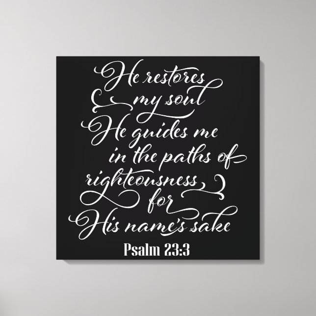 Inspirational Christian Bible Verse Canvas Print (Front)