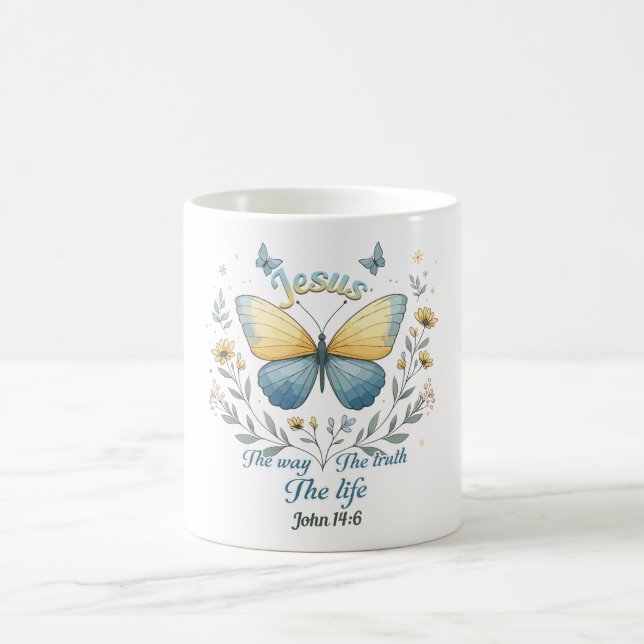 Inspirational Christian Bible Verse Coffee Mug (Center)