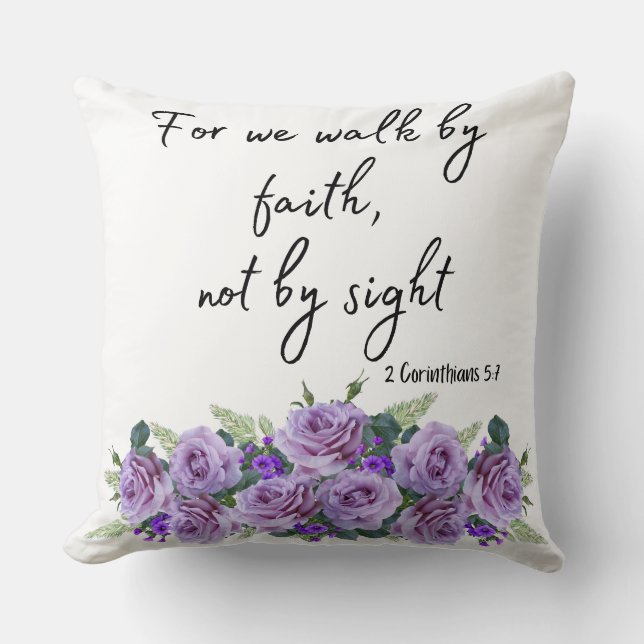 Inspirational Christian Bible Verse Cushion (Front)