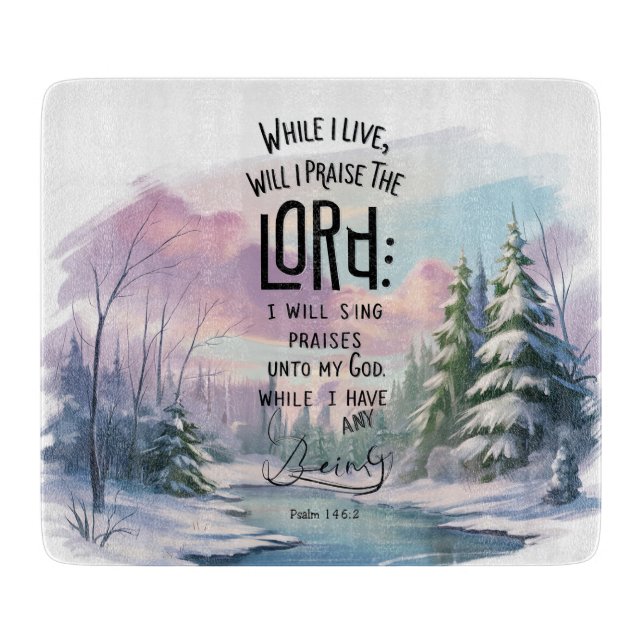 Inspirational Christian Bible Verse Cutting Board (Front)