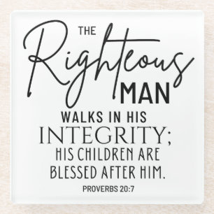 Inspirational Christian Bible Verse Glass Coaster