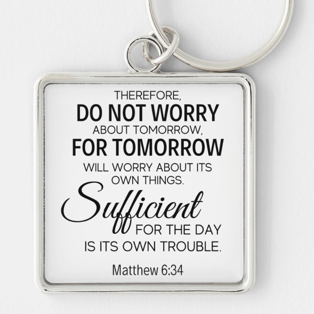 Inspirational Christian Bible Verse Key Ring (Front)