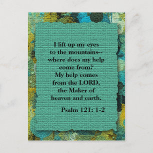 Inspirational Christian Bible Verse Postcard