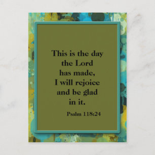 Inspirational Christian Bible Verse Postcard
