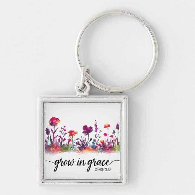Inspirational Christian Bible Verse /Scripture Key Ring (Front)