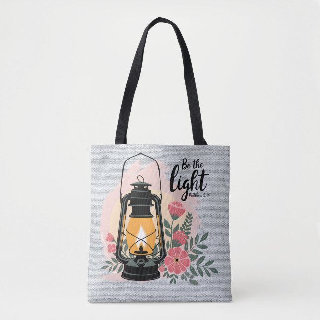 Inspirational Christian Bible Verse /Scripture Tote Bag (Front)