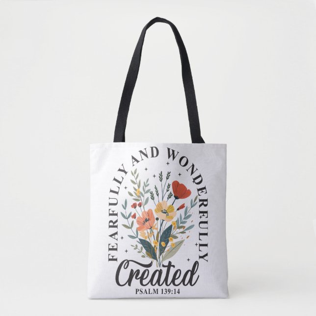 Inspirational Christian Bible Verse Tote Bag (Front)