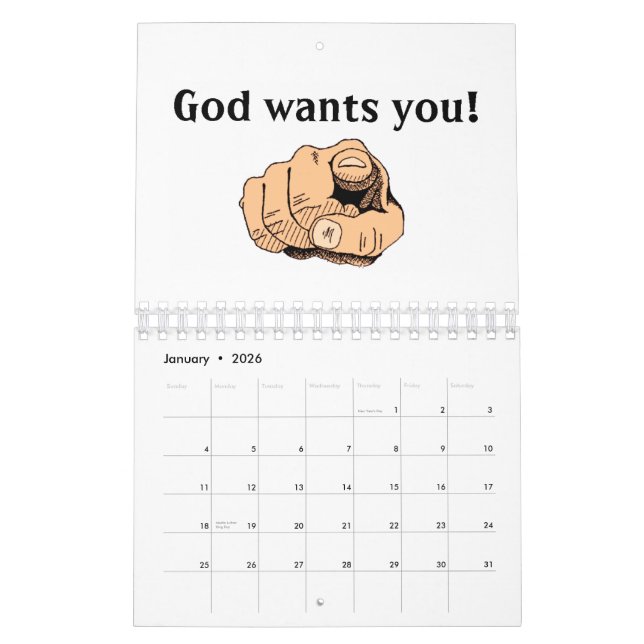 Inspirational Christian Calendar (Jan 2026)