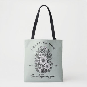 inspirational Christian Consider Verse Tote Bag