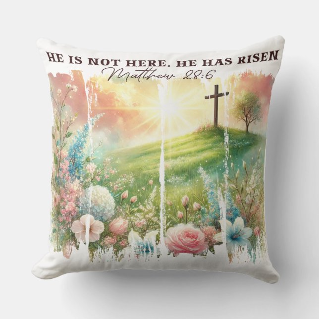 Inspirational Christian Easter Cushion (Front)