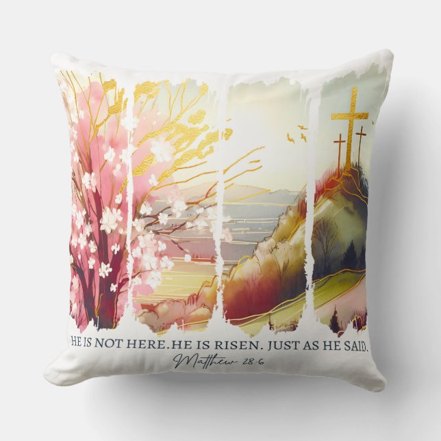 Inspirational Christian Easter Cushion (Front)